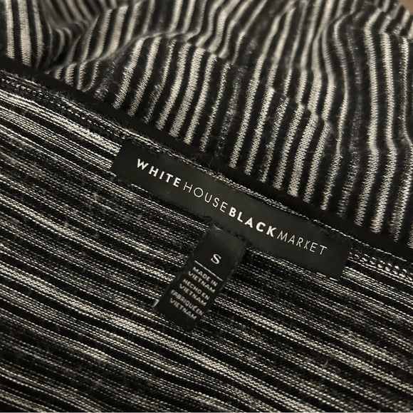 ❤️ White House Black Market Striped Chevron Long Sleeve Stretch Knit Top Small - Picture 5 of 11